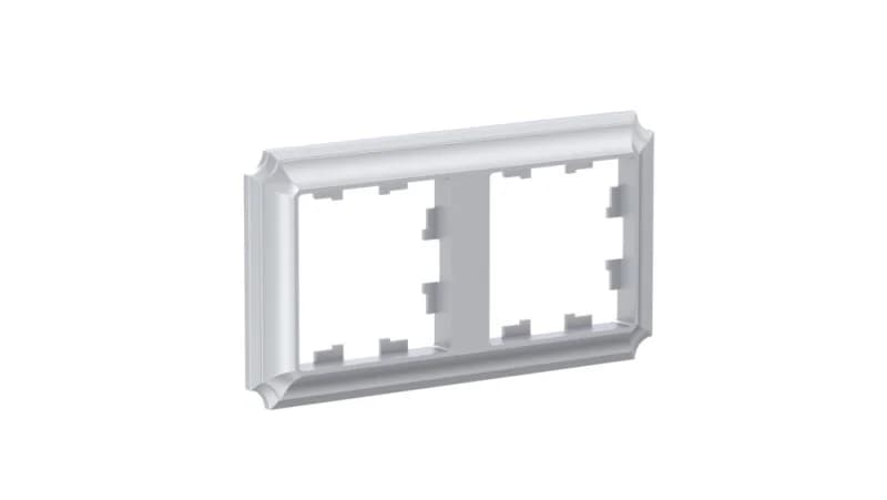 Рамка двойная Schneider Atlasdesign Antique, универсальная, алюминий