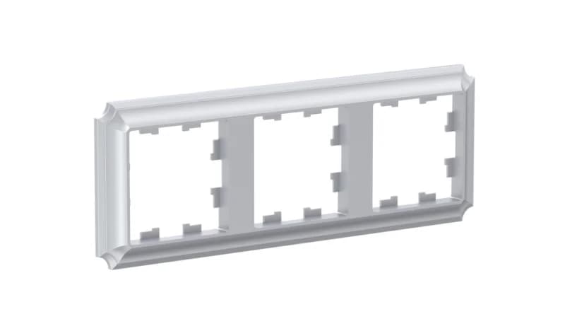 Рамка тройная Schneider Atlasdesign Antique, универсальная, алюминий