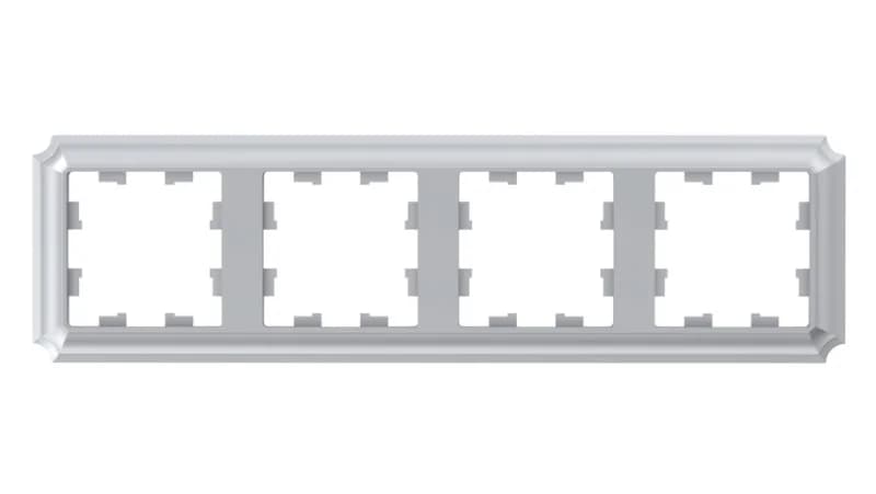 Рамка четверная Schneider Atlasdesign Antique, универсальная, алюминий