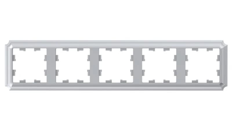 Рамка пятерная Schneider Atlasdesign Antique, универсальная, алюминий