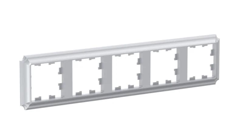 Рамка пятерная Schneider Atlasdesign Antique, универсальная, алюминий