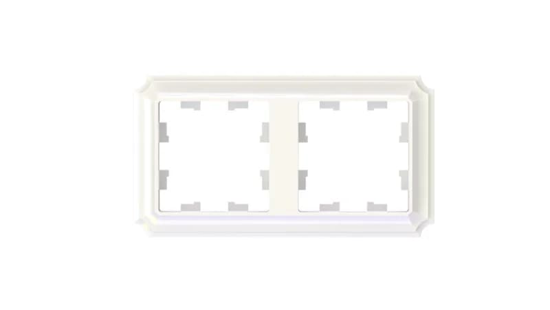 Рамка двойная Schneider Atlasdesign Antique, универсальная, жемчуг