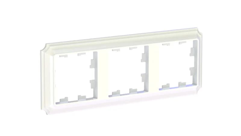 Рамка тройная Schneider Atlasdesign Antique, универсальная, жемчуг