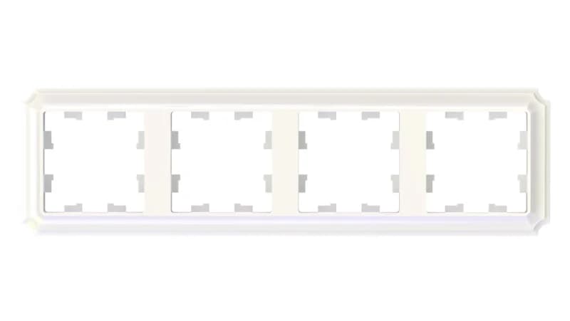 Рамка четверная Schneider Atlasdesign Antique, универсальная, жемчуг