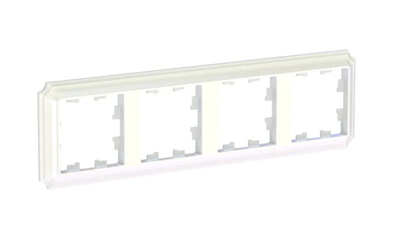 Рамка четверная Schneider Atlasdesign Antique, универсальная, жемчуг