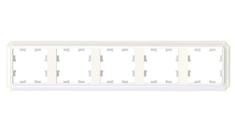 Рамка пятерная Schneider Atlasdesign Antique, универсальная, жемчуг