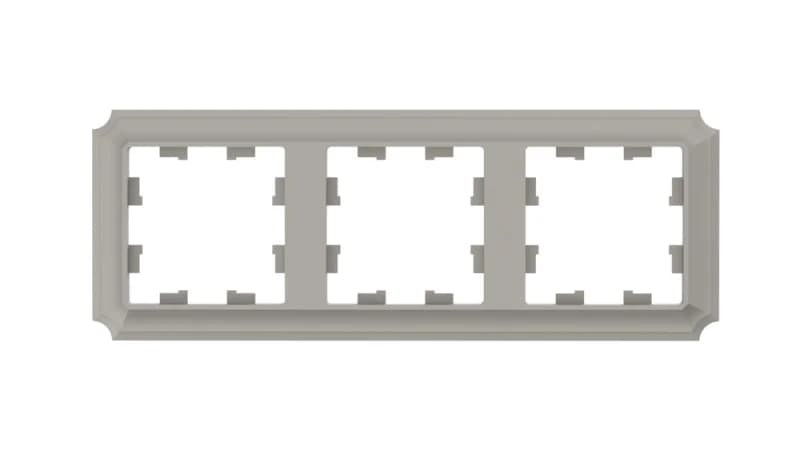 Рамка тройная Schneider Atlasdesign Antique, универсальная, шампань