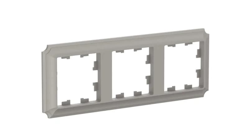 Рамка тройная Schneider Atlasdesign Antique, универсальная, шампань