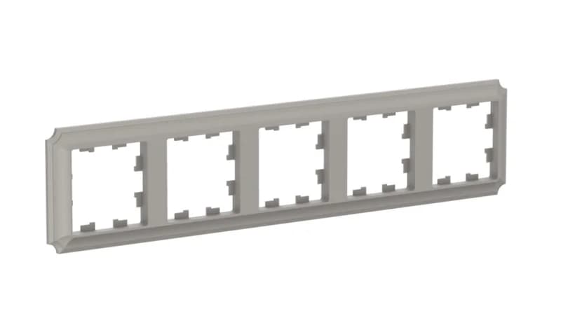 Рамка пятерная Schneider Atlasdesign Antique, универсальная, шампань