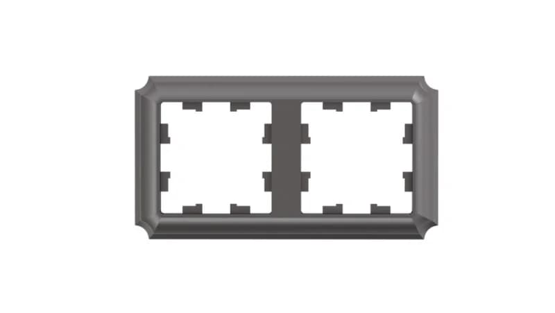 Рамка двойная Schneider Atlasdesign Antique, универсальная, мокко