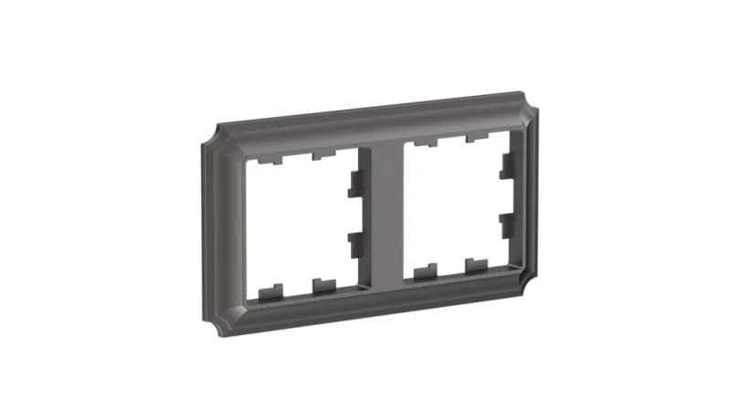 Рамка двойная Schneider Atlasdesign Antique, универсальная, мокко