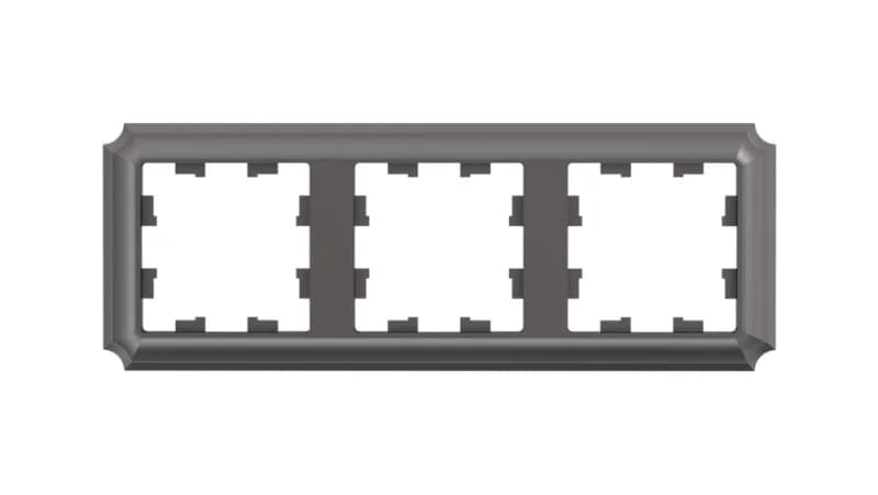 Рамка тройная Schneider Atlasdesign Antique, универсальная, мокко