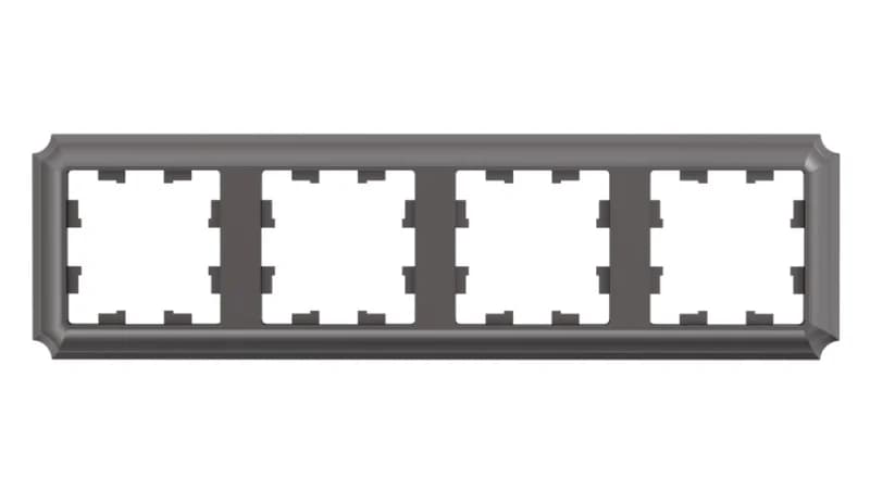 Рамка четверная Schneider Atlasdesign Antique, универсальная, мокко