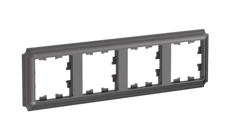 Рамка четверная Schneider Atlasdesign Antique, универсальная, мокко