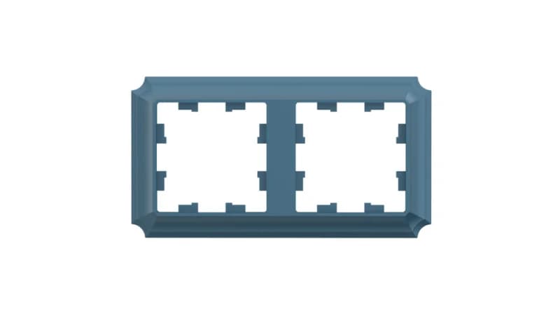 Рамка двойная Schneider Atlasdesign Antique, универсальная, изумруд