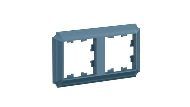 Рамка двойная Schneider Atlasdesign Antique, универсальная, изумруд