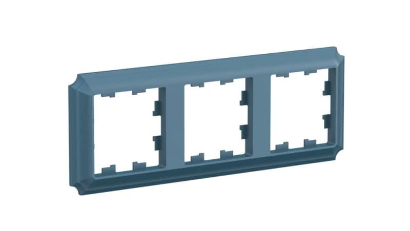 Рамка тройная Schneider Atlasdesign Antique, универсальная, изумруд