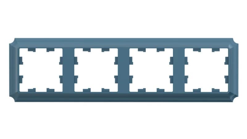 Рамка четверная Schneider Atlasdesign Antique, универсальная, изумруд