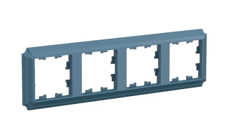 Рамка четверная Schneider Atlasdesign Antique, универсальная, изумруд