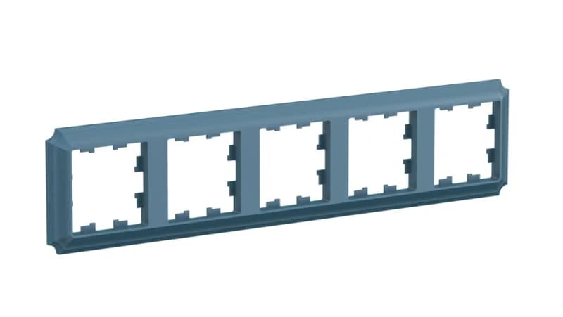 Рамка пятерная Schneider Atlasdesign Antique, универсальная, изумруд