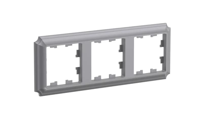 Рамка тройная Schneider Atlasdesign Antique, универсальная, сталь