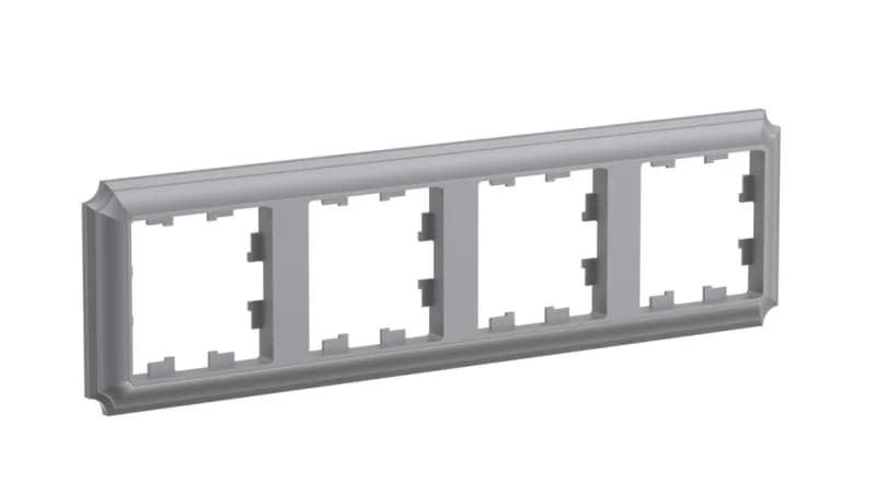 Рамка четверная Schneider Atlasdesign Antique, универсальная, сталь