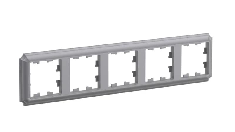 Рамка пятерная Schneider Atlasdesign Antique, универсальная, сталь