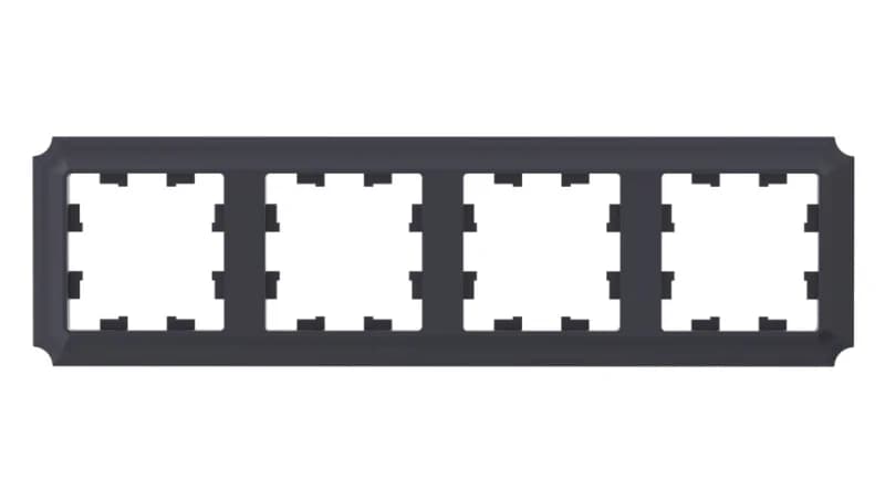 Рамка четверная Schneider Atlasdesign Antique, универсальная, карбон