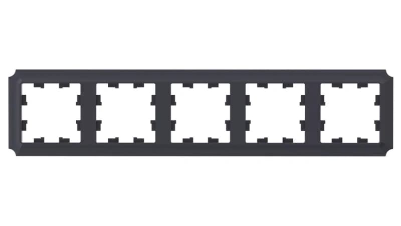 Рамка пятерная Schneider Atlasdesign Antique, универсальная, карбон