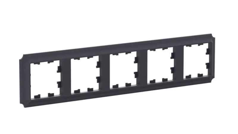 Рамка пятерная Schneider Atlasdesign Antique, универсальная, карбон