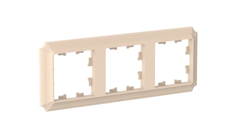 Рамка тройная Schneider Atlasdesign Antique, универсальная, песочный