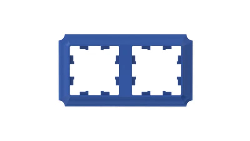 Рамка двойная Schneider Atlasdesign Antique, универсальная, аквамарин