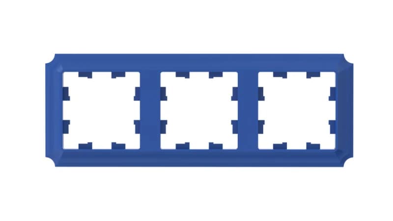 Рамка тройная Schneider Atlasdesign Antique, универсальная, аквамарин