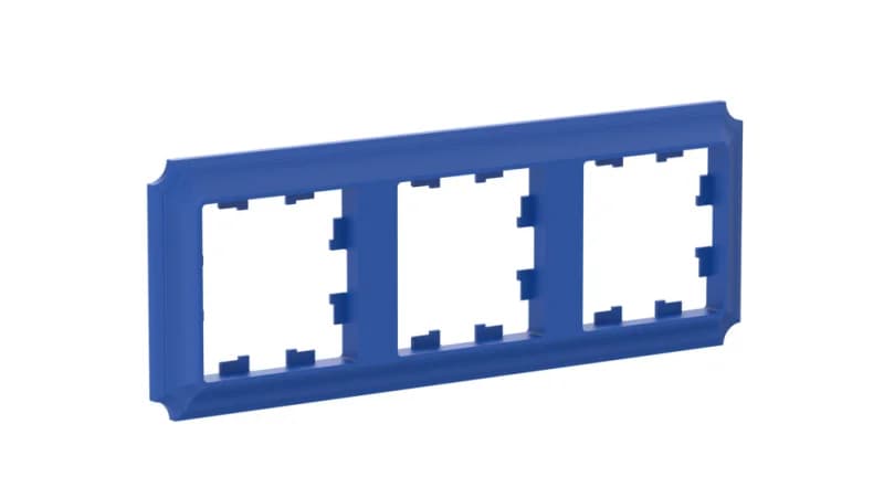 Рамка тройная Schneider Atlasdesign Antique, универсальная, аквамарин