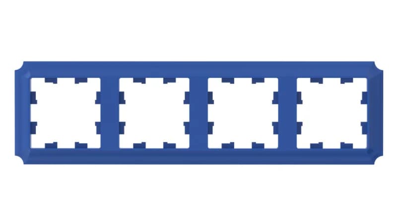 Рамка четверная Schneider Atlasdesign Antique, универсальная, аквамарин