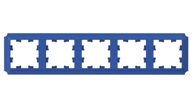 Рамка пятерная Schneider Atlasdesign Antique, универсальная, аквамарин