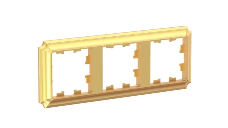 Рамка тройная Schneider Atlasdesign Antique, универсальная, терракотта