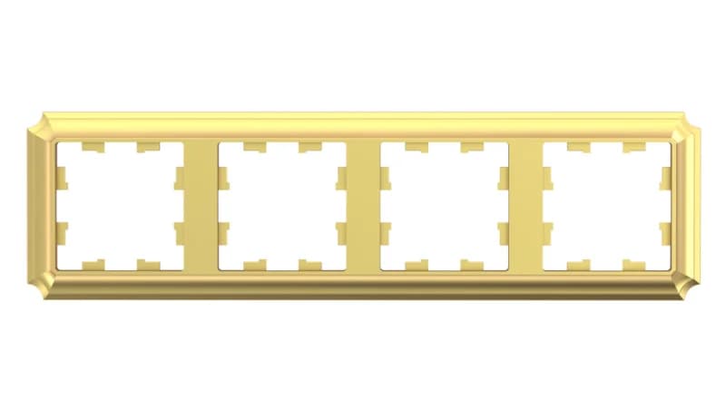 Рамка четверная Schneider Atlasdesign Antique, универсальная, терракотта