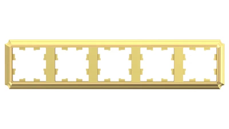 Рамка пятерная Schneider Atlasdesign Antique, универсальная, терракотта