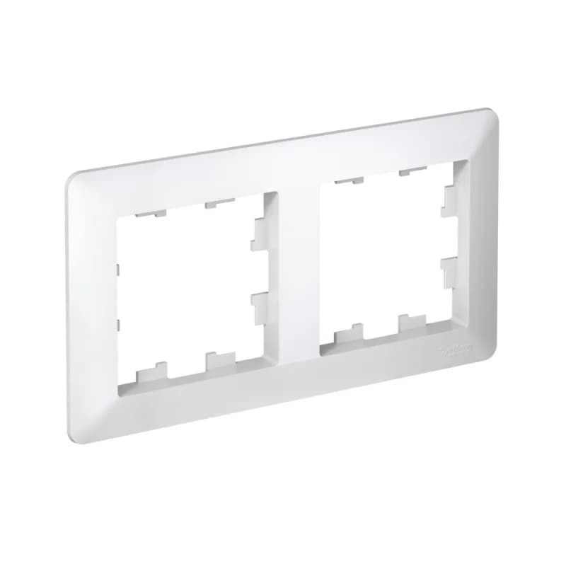 Рамка двойная Schneider AtlasDesign AIR, универсальная, белый-дымчатый белый