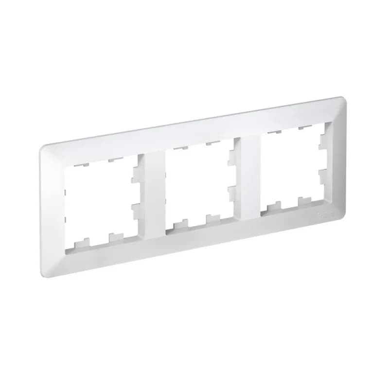 Рамка тройная Schneider AtlasDesign AIR, универсальная, белый-дымчатый белый