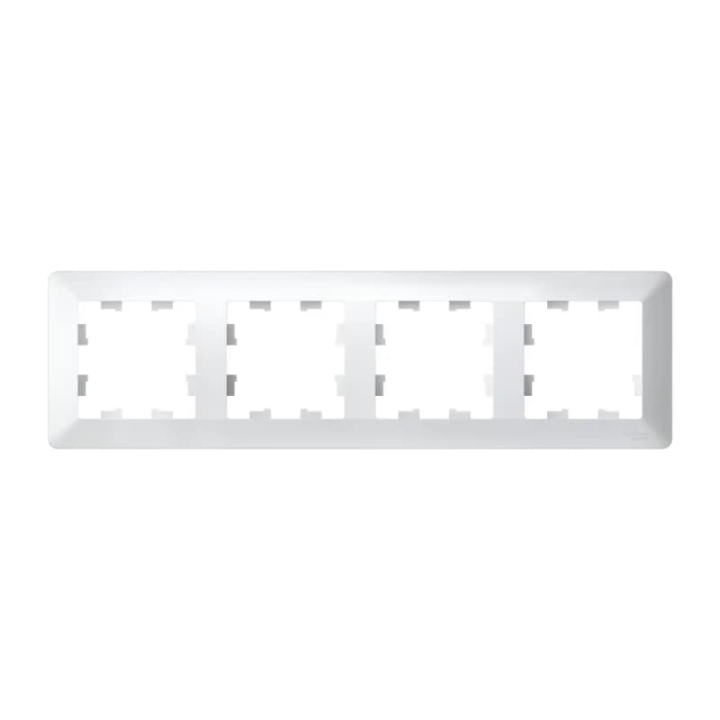 Рамка четверная Schneider AtlasDesign AIR, универсальная, белый-дымчатый белый