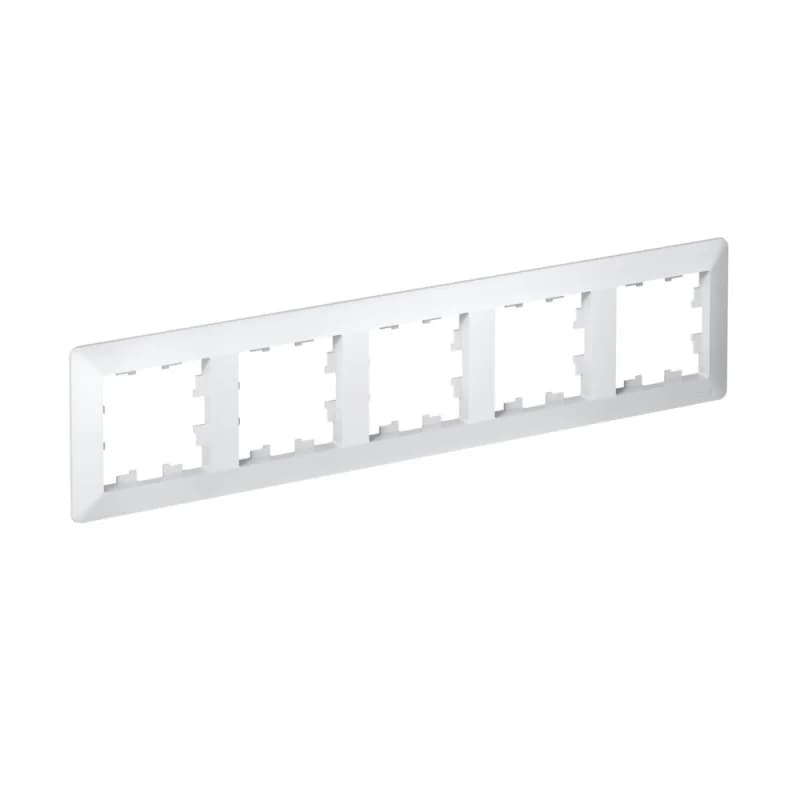 Рамка пятерная Schneider AtlasDesign AIR, универсальная, белый-дымчатый белый