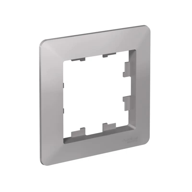 Рамка одинарная Schneider AtlasDesign AIR, алюминий-дымчатый черный