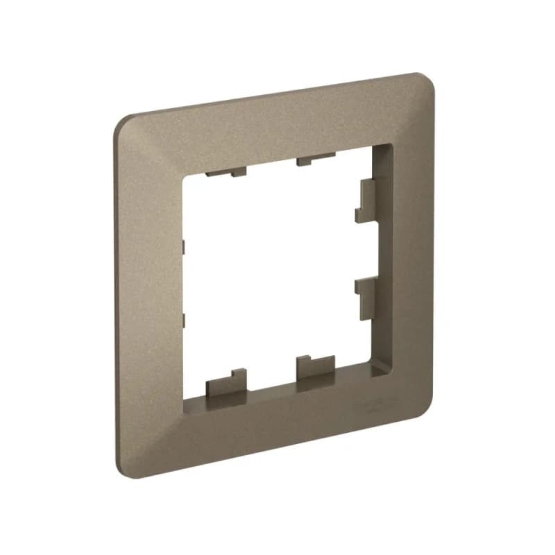 Рамка одинарная Schneider AtlasDesign AIR, шампань-дымчатый черный