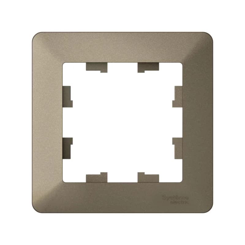 Рамка одинарная Schneider AtlasDesign AIR, шампань-дымчатый черный