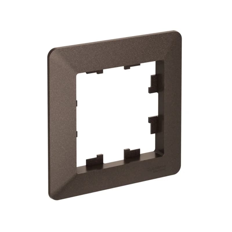 Рамка одинарная Schneider AtlasDesign AIR, мокко-дымчатый черный
