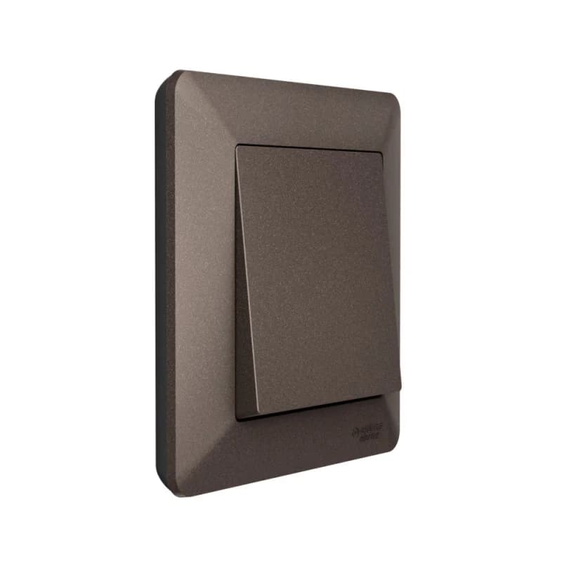 Рамка одинарная Schneider AtlasDesign AIR, мокко-дымчатый черный