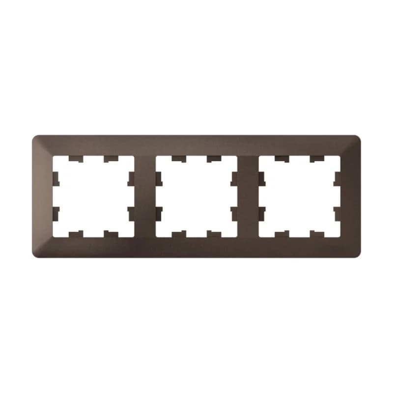 Рамка тройная Schneider AtlasDesign AIR, универсальная, мокко-дымчатый черный