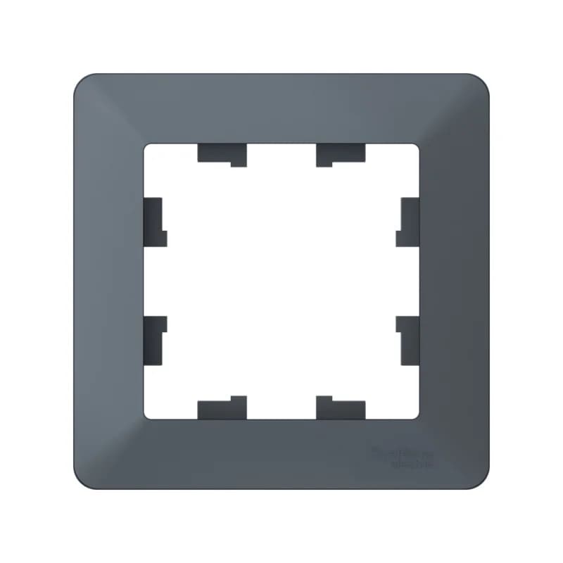 Рамка одинарная Schneider AtlasDesign AIR, грифель-дымчатый черный